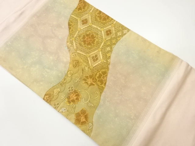 JAPANESE NAGOYA OBI / EMBROIDERY / MICHINAGADORI